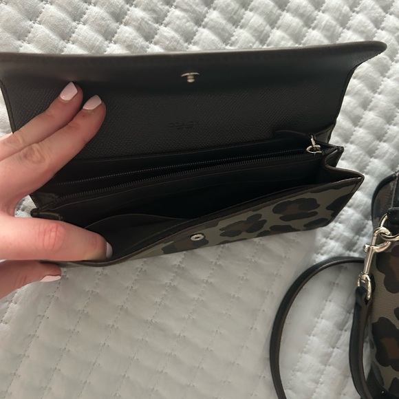 Coach Leopard Print Wallet - Black and Brown - Picture 2 of 2
